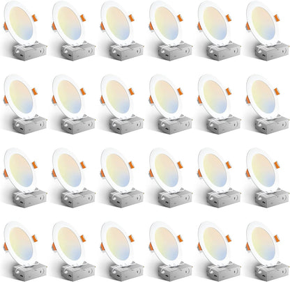 Luces LED empotrables Amico de 6 pulgadas con caja, 24 pack
