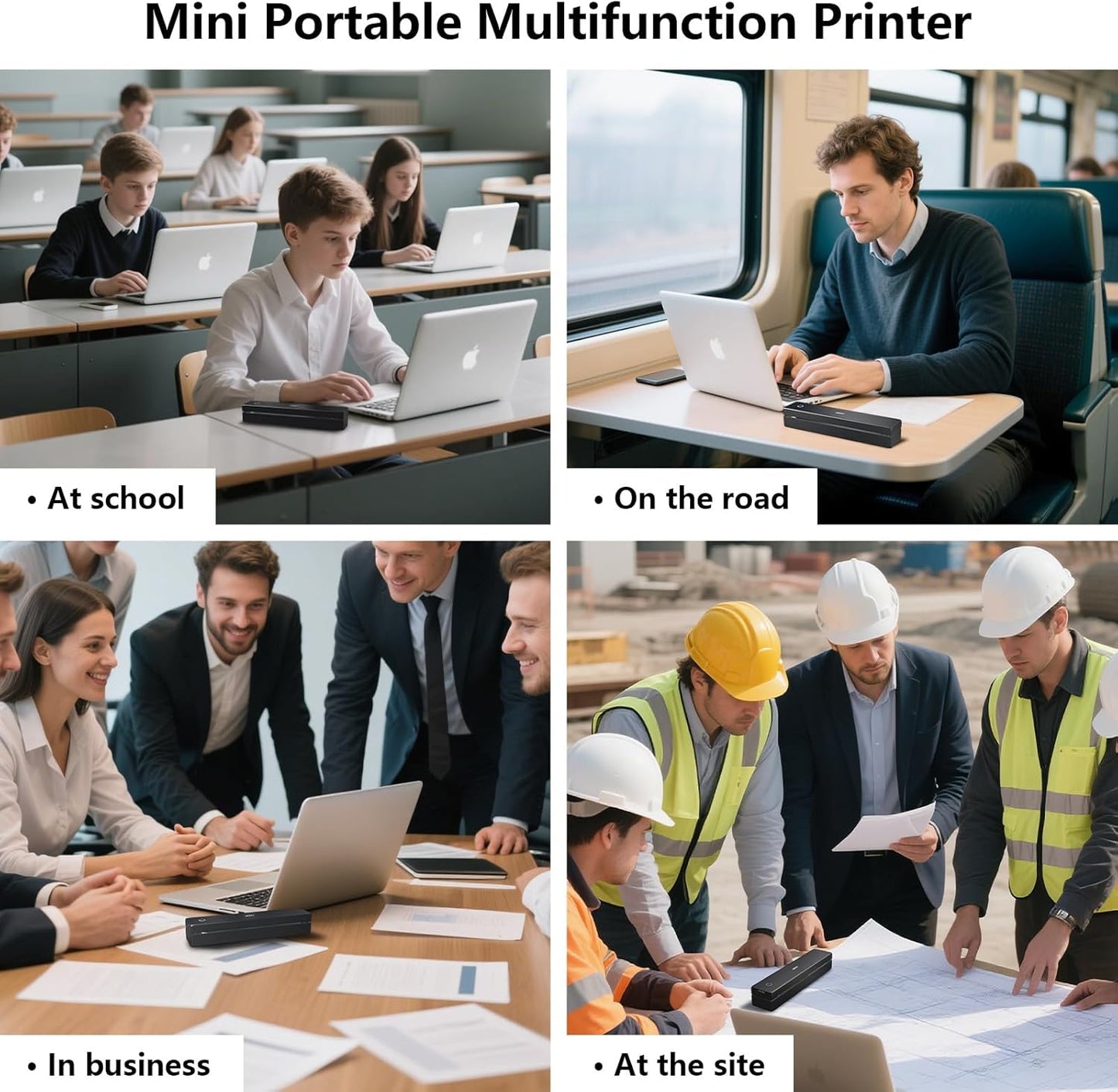 Impresora portátil inalámbrica, térmica, Bluetooth, 8.5 x 11".(USADA).