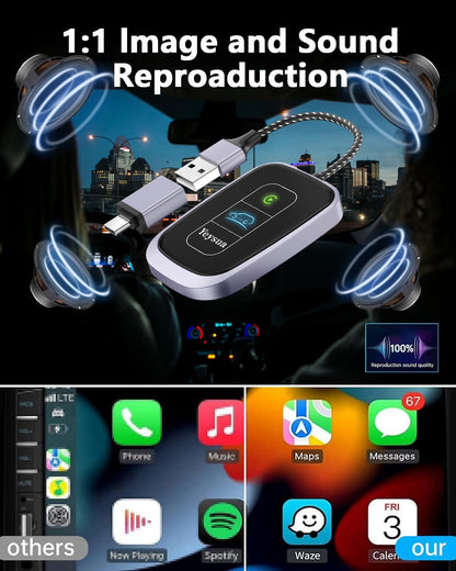 Adaptador inalámbrico CarPlay Bluetooth Yeysua (USADO)