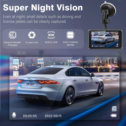 S7 2.5k Dash Cam Delantera Y Trasera, Tarjeta Sd De 64g.