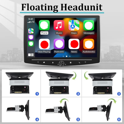 Estéreo con pantalla táctil un solo DIN Apple Carplay y Android