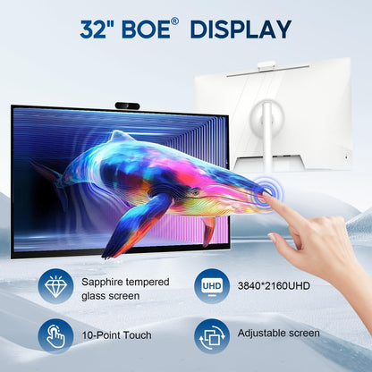 Monitor inteligente 4K Kumezo, 32" sistema operativo Android, Rotativo