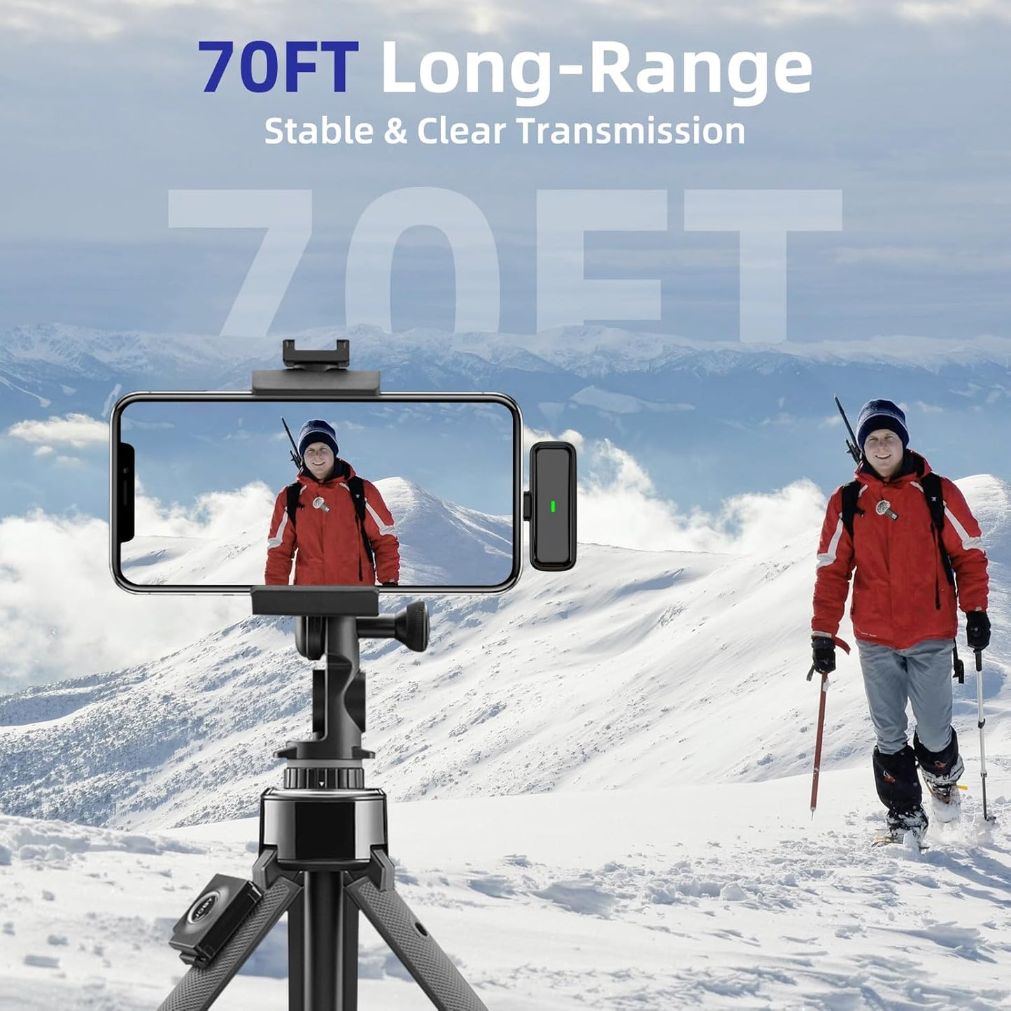 NPTCL - Micrófono inalámbrico para iPhone Android.