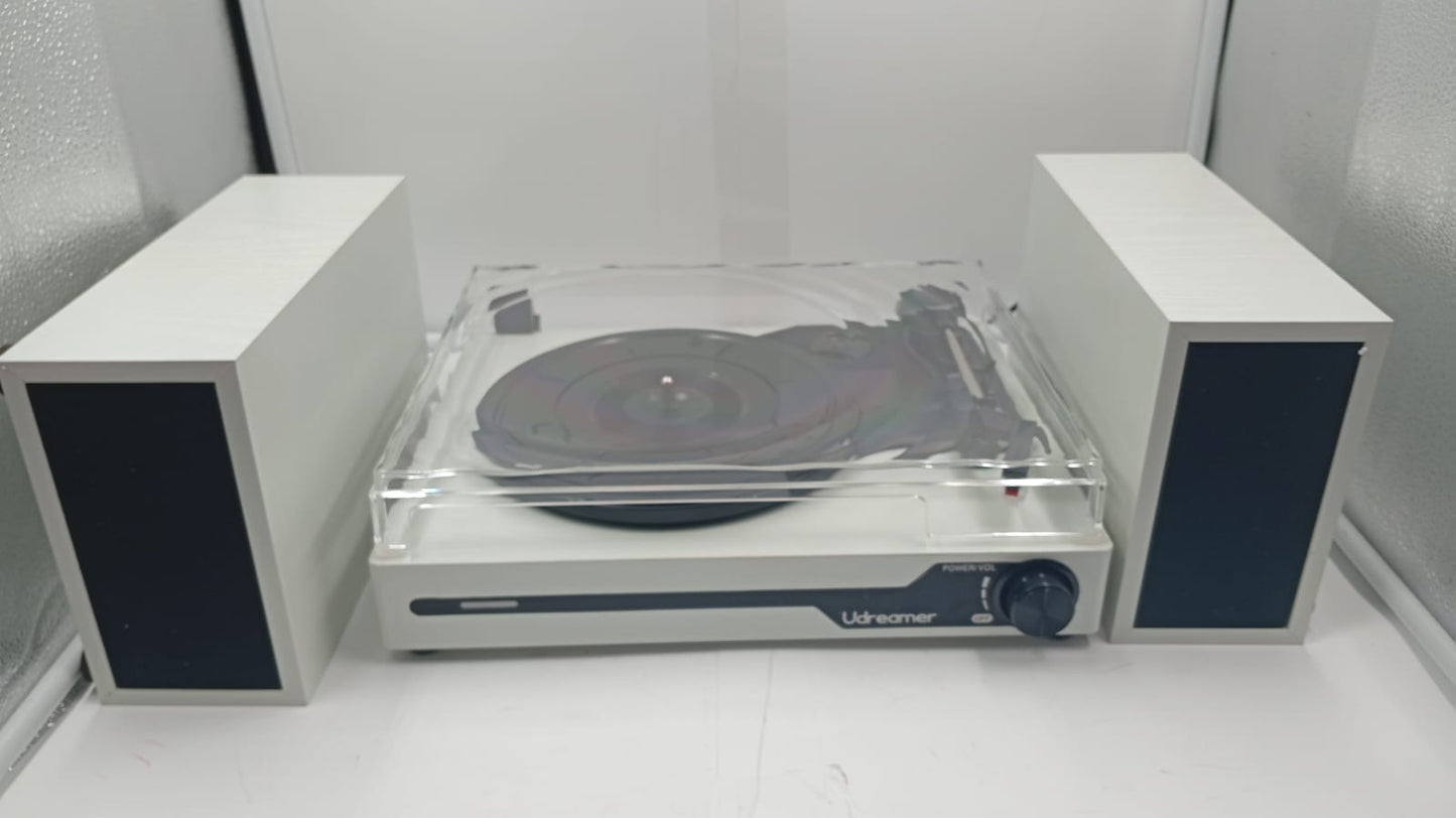Reproductor de discos de vinilo con altavoces externos, Udreamer.
