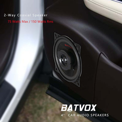 Altavoces coaxiales para audio de coche, con parrilla extraíble.