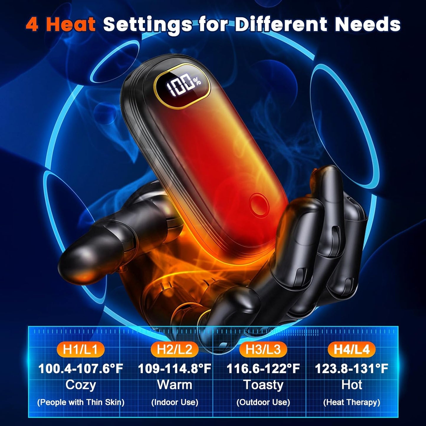 Calentadores de manos recargables, calentador de manos eléctrico.