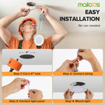 Luces empotrables LED 4", Mailcos Super delgadas, 12 Pack, regulable
