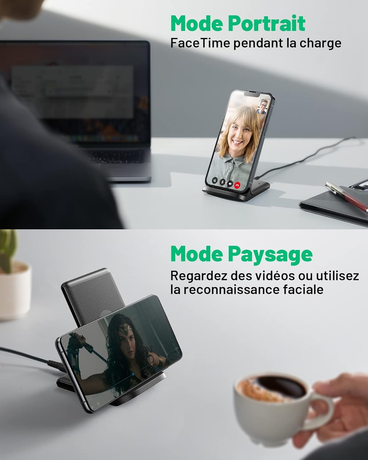 Cargador inalámbrico INIU WI-211 base de carga inalámbrica