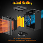 Calentador  eléctrico oscilante de 60 ° DAONEG 1500 W portátil