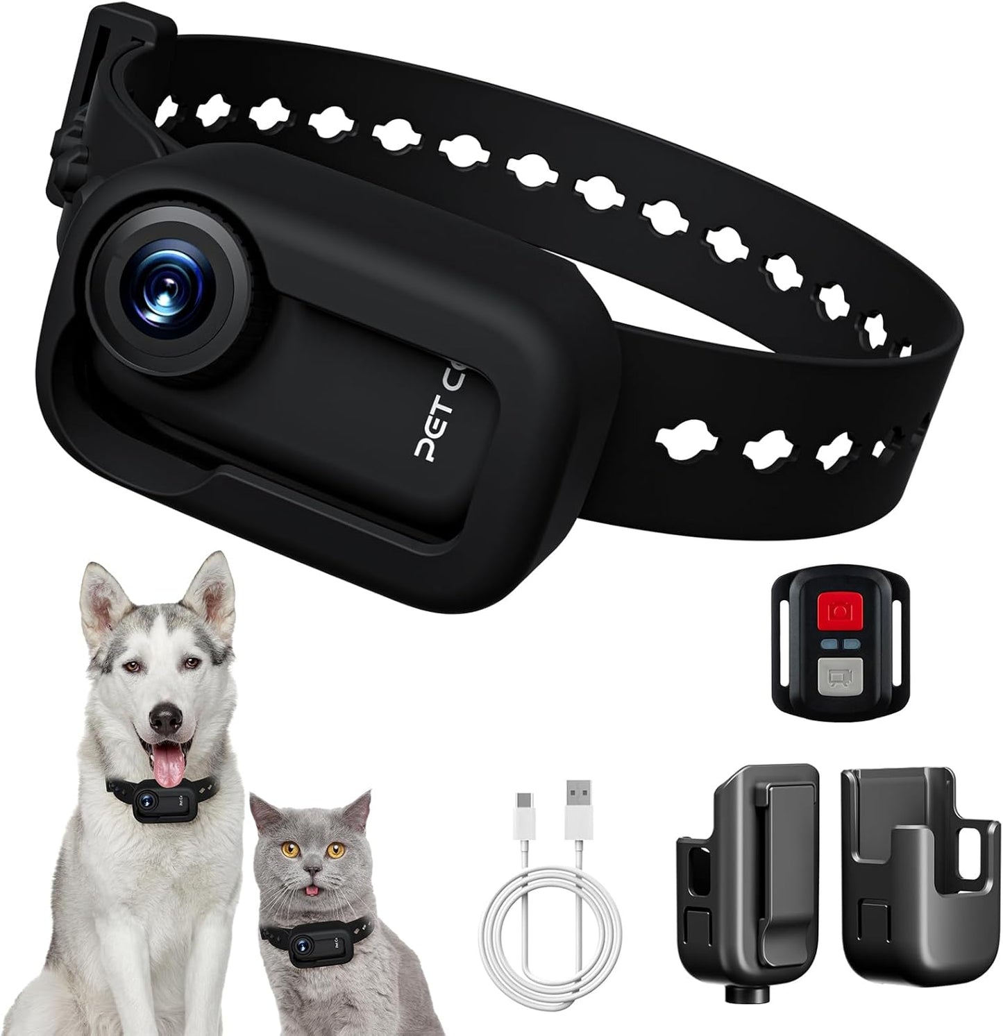 Collar de rastreador de mascota 4K, con WiFi para gatos y perros