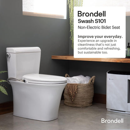 Asiento Bidé Brondell Alargado Doble Boquilla Blanco S101 EW