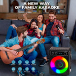 Máquina de karaoke, Vosoco T-03, con 2 micrófonos inalámbricos.