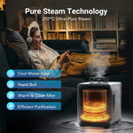 Humidificador de niebla cálida de acero inoxidable, Livatro, 3L.
