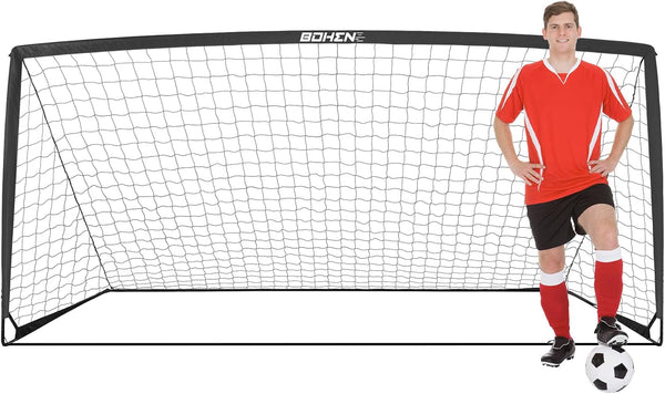 Portería de fútbol soccer portátil de metal BOHEN, USADO 12 X 6FT