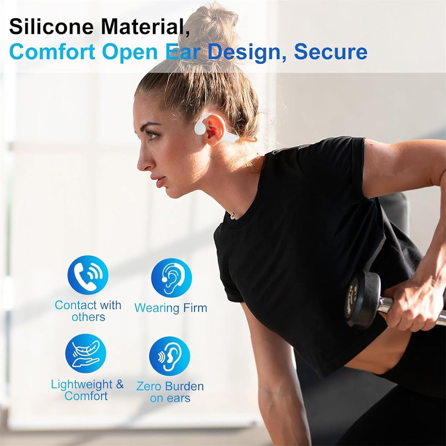 Auriculares de open ear impermeables para Deportes USADO