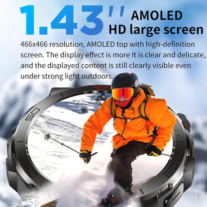 Reloj inteligente AMOLED de 1.4", multideportivo, IP68, bluetooth.