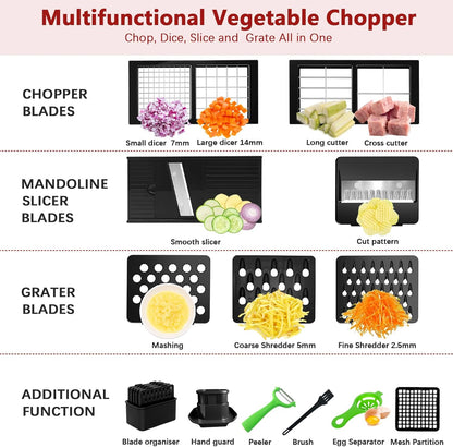 Picador de verduras, Surewin, con pela-papas y separador de yema.
