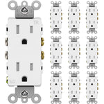 Tomacorrientes decorativas, 15A, uso residencial-comercial, 10PCS