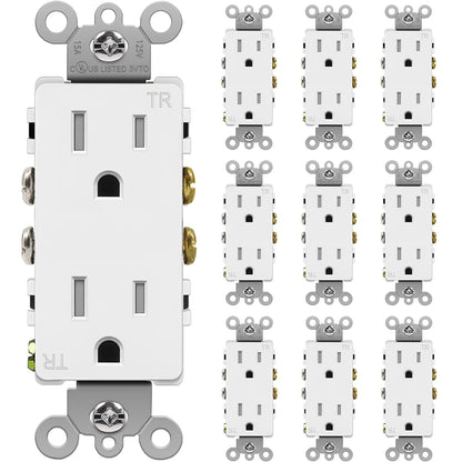 Tomacorrientes decorativas, 15A, uso residencial-comercial, 10PCS