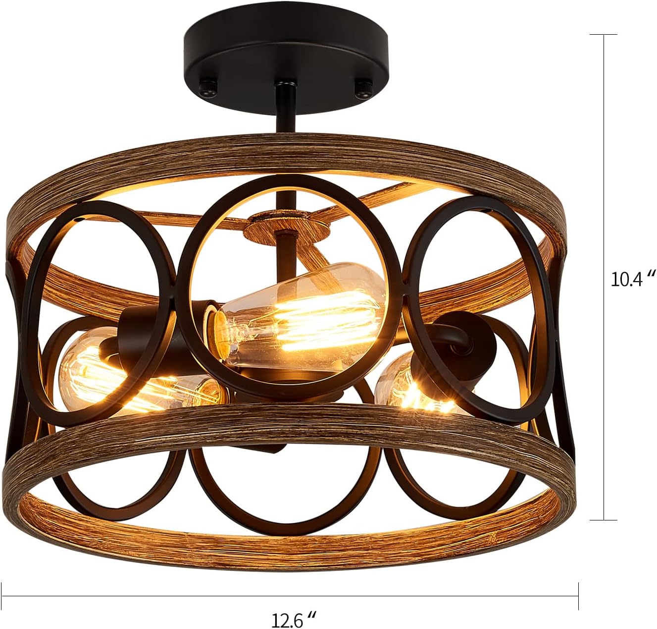 MEIXISUE - Lámpara de techo de casa moderna 3 luces