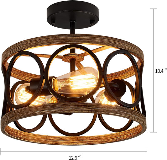MEIXISUE - Lámpara de techo de casa moderna 3 luces