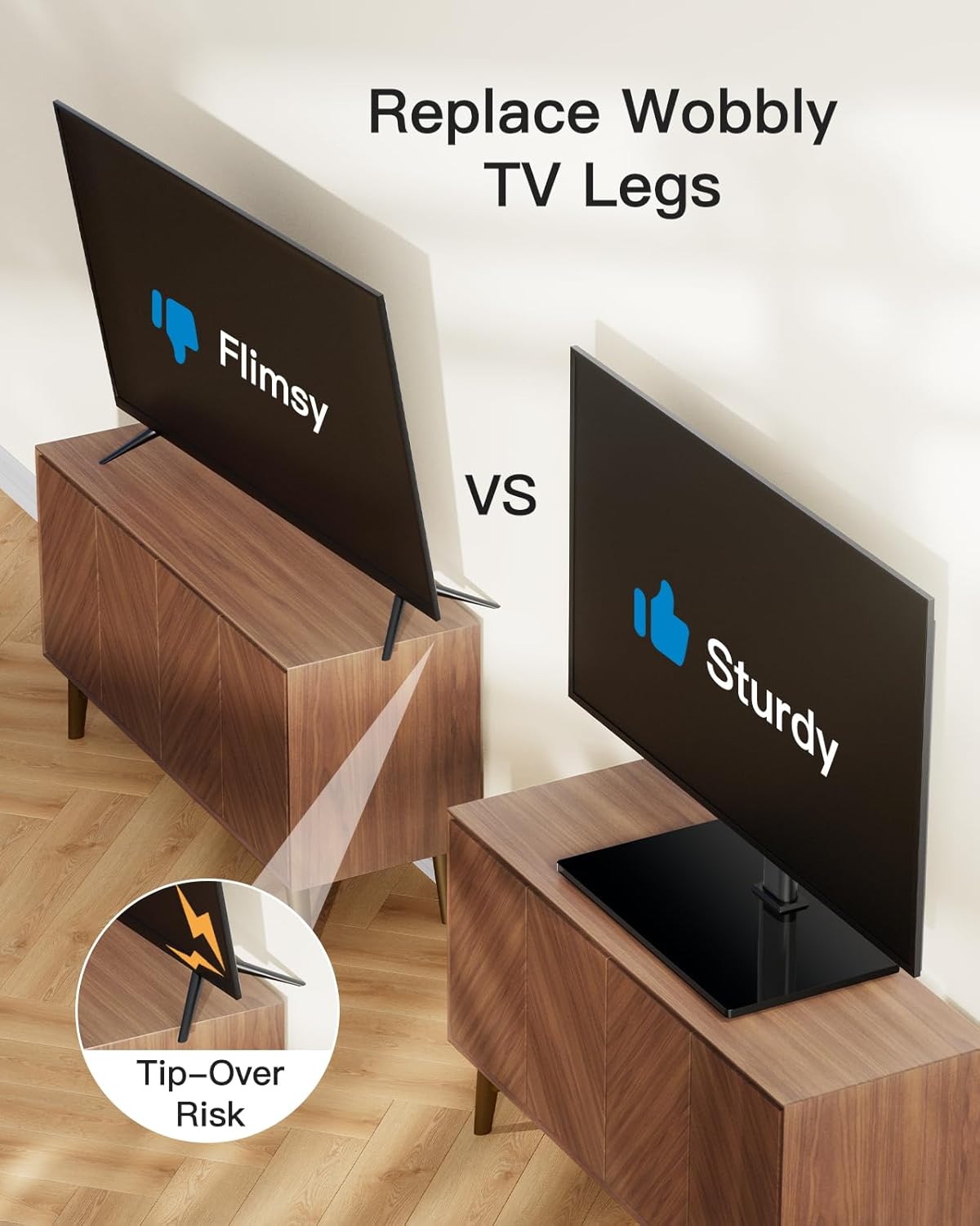 PERLESMITH Soporte Universal para TV – Soporte para TV de 32 a 55 Pulgadas