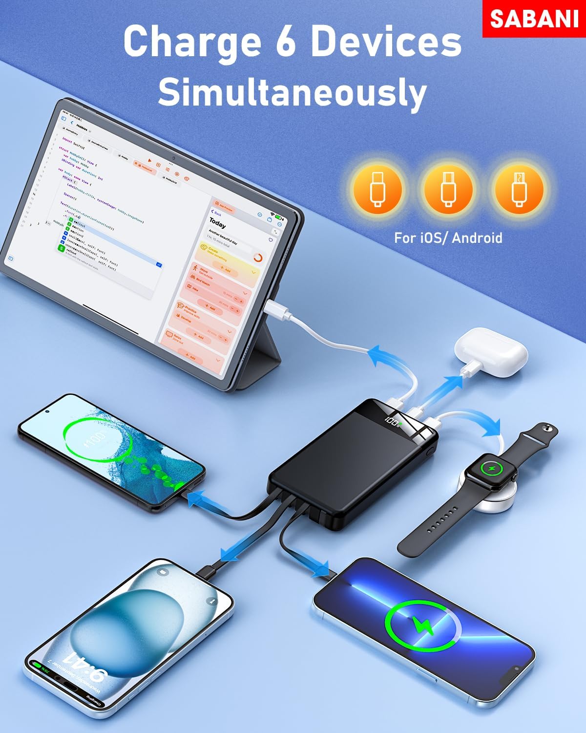 Cargador portátil SABANI de 35 000 mAh (USADO)