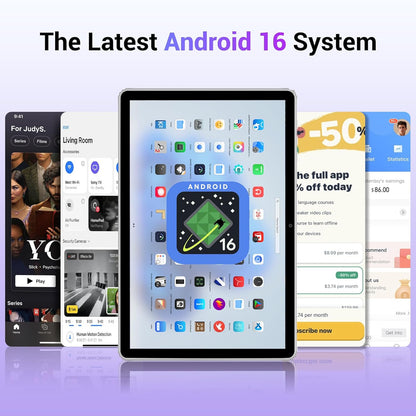 Tablet Android 16, Con accesorios, 11" 2026, Procesador T606 (DETALLE)