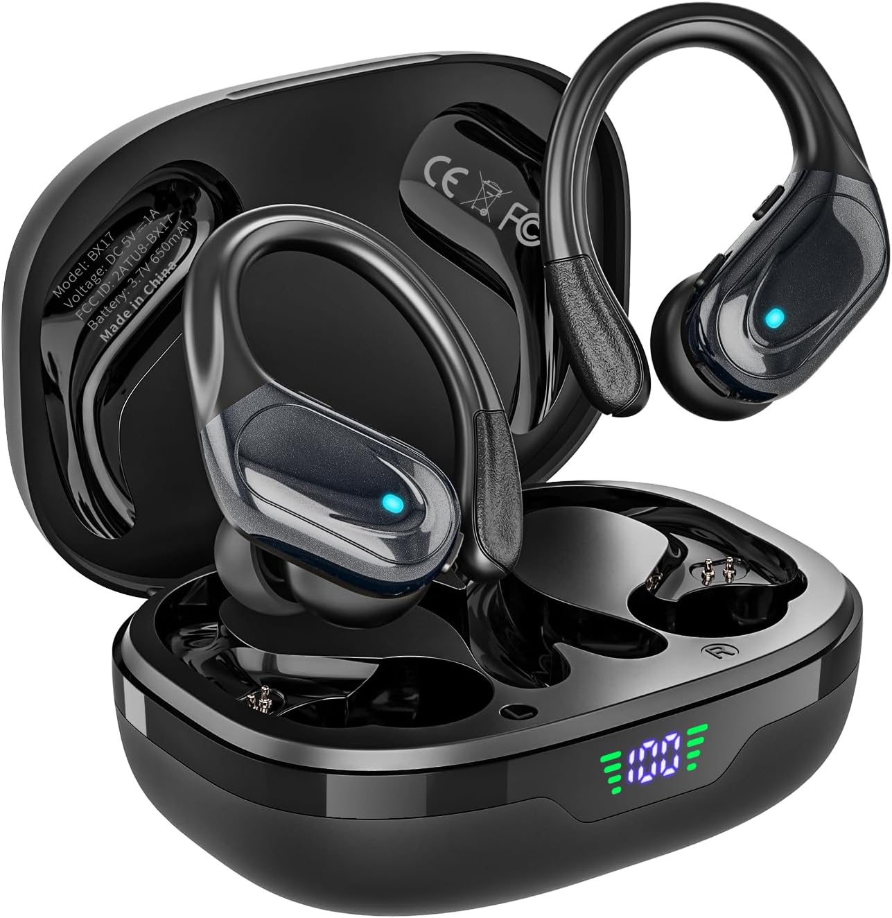 Auriculares inalámbricos Bcaikair BX17, Sports Bluetooth.(NEGRO)