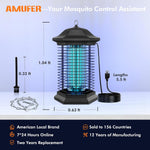 Bug Zapper Amufer eléctrico para interiores y exteriores, 4000 V