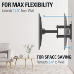 Soporte de pared, televisores de 32 a 65", Mounting Dream, brazo dual.