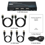 Interruptor KVM HDMI 4K@60Hz KVM para 2 ordenadores,TCNEWCL