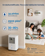 Deshumidificador Dravonic DA121, de 2500 ft , 34 pintas, Temporizador