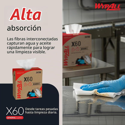 Toallitas reforzadas Kimberly-Clark Wypall X60 - KCC34790