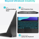Funda con teclado JILBEALG comp iPad Air 13" M3 2025  M2 2024