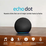 Amazon Echo Dot, bocina Alexa con sonido vibrante, ideal para hogar.