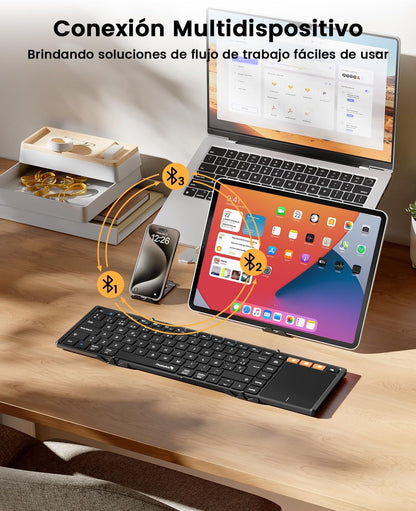 Teclado Plegable ProtoArc XK01 TP Bluetooth con Touchpad