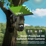 Cámaras de vigilancia 4G LTE, sin WiFi, alimentación solar 360°View