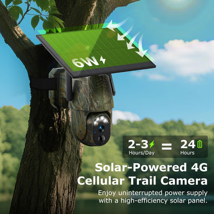 Cámaras de vigilancia 4G LTE, sin WiFi, alimentación solar 360°View