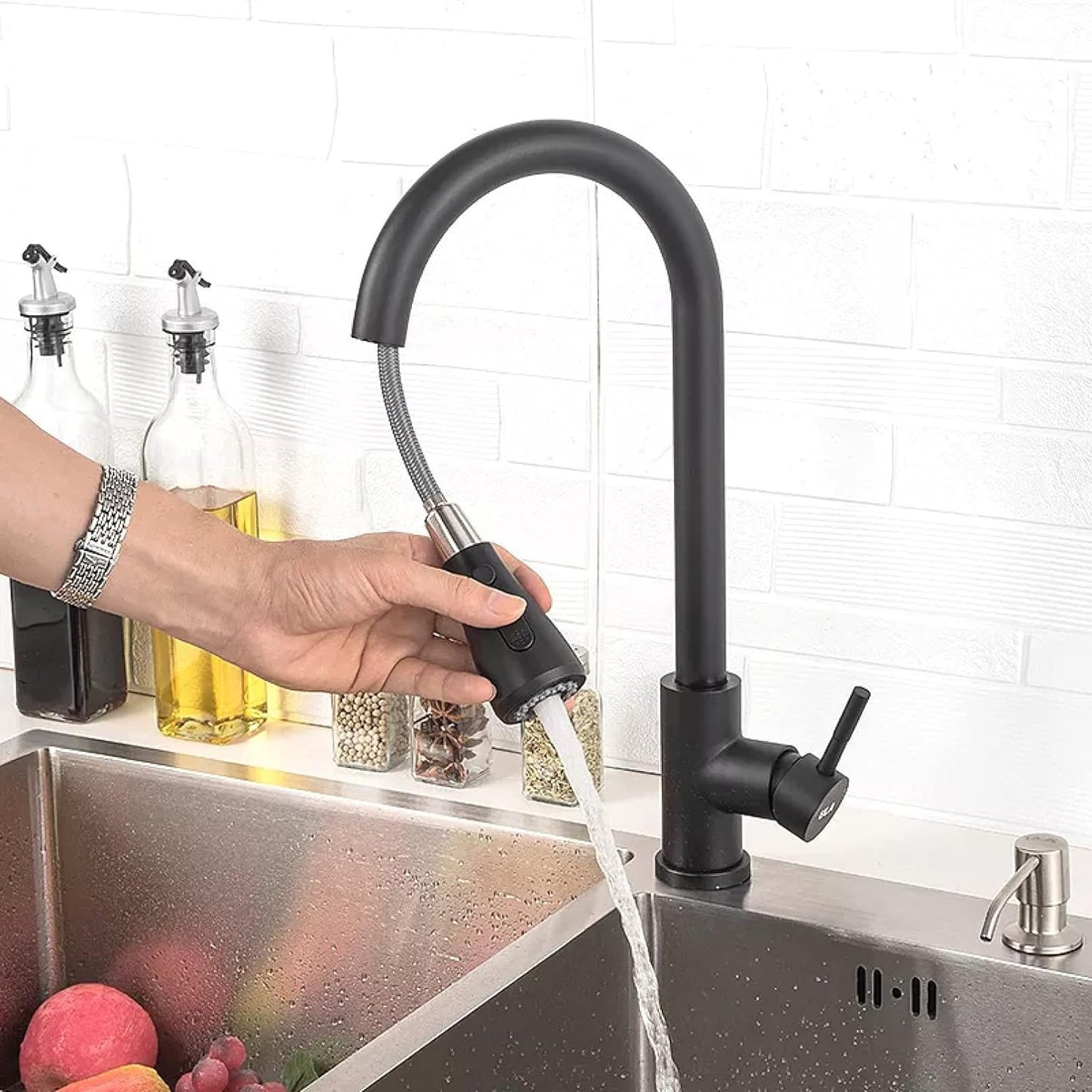 Grifo De Cocina Extraíble Grifo Monomando con rociador extraíble