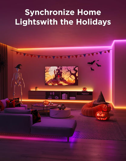 Tira de luces Govee H61B6, control inteligente, LED RGBIC Alexa.