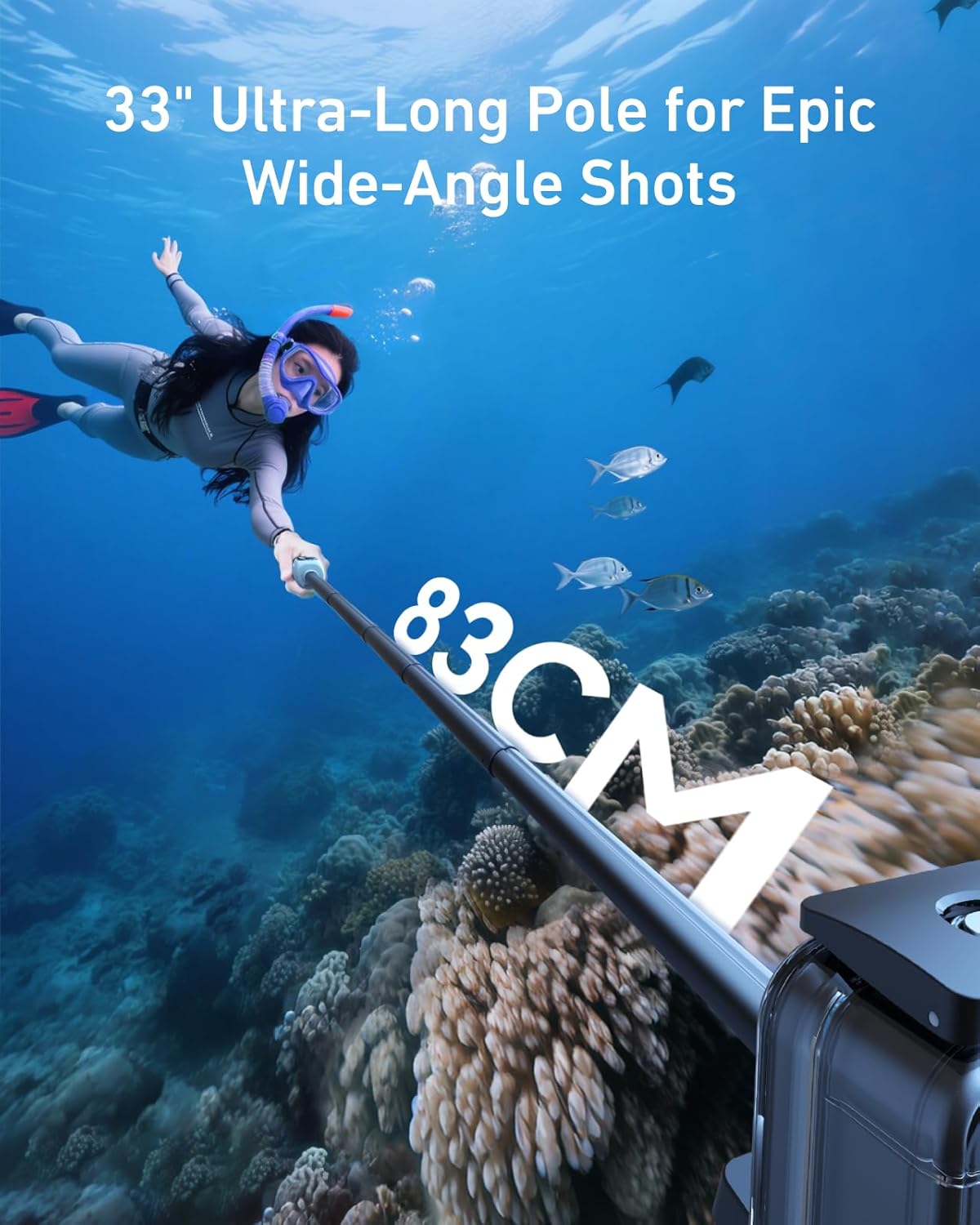 Palo selfie submarino, Bluetooth para GoPro Hero (13-12-11-10-9-8)