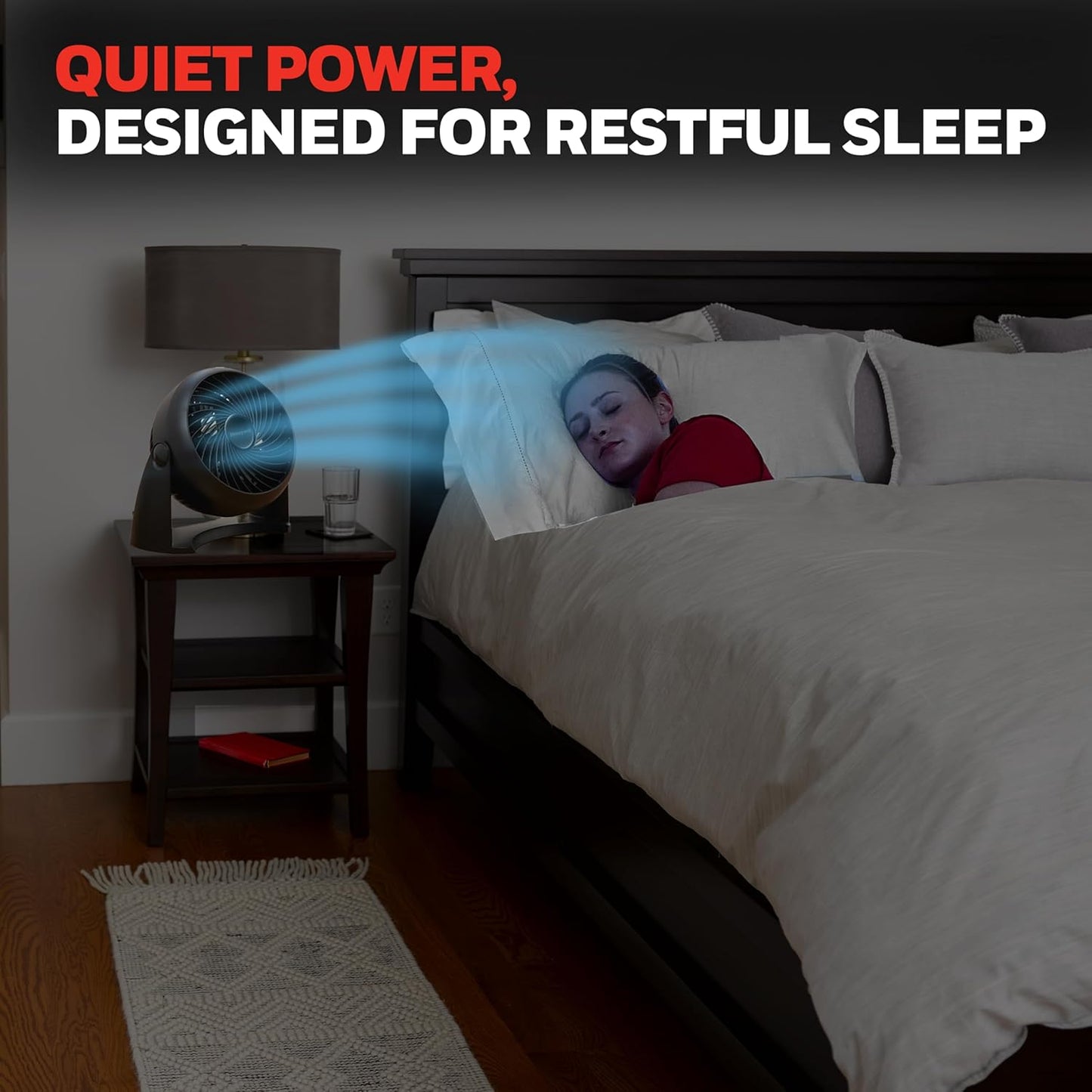 Honeywell HT-900 TurboForce,Ventilador de circulación de aire, color negro.