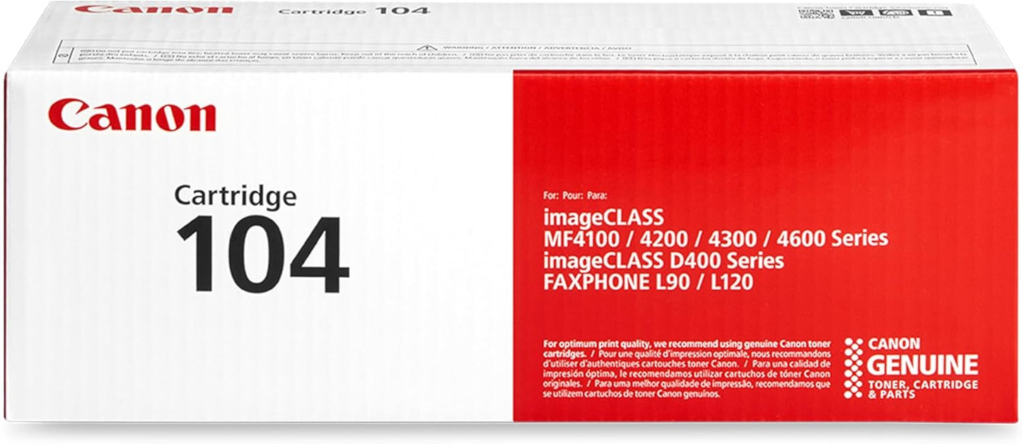 Cartucho Imageclass 104, Negro, CANON, 4600 series, L90, L120.
