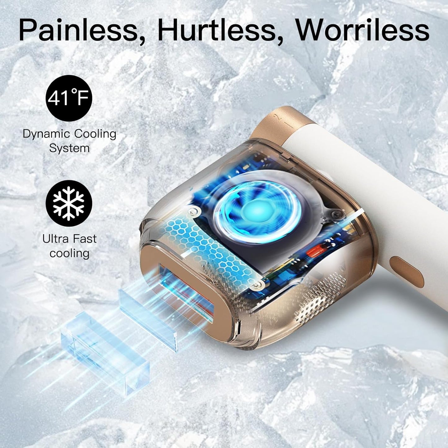 BoSidin Depilación láser, depilación IPL con enfriamiento de hielo sin dolor