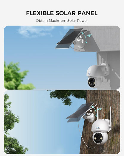 Sistema de cámaras de Seguridad, Hiseeu Solar, visión Nocturna en Color.