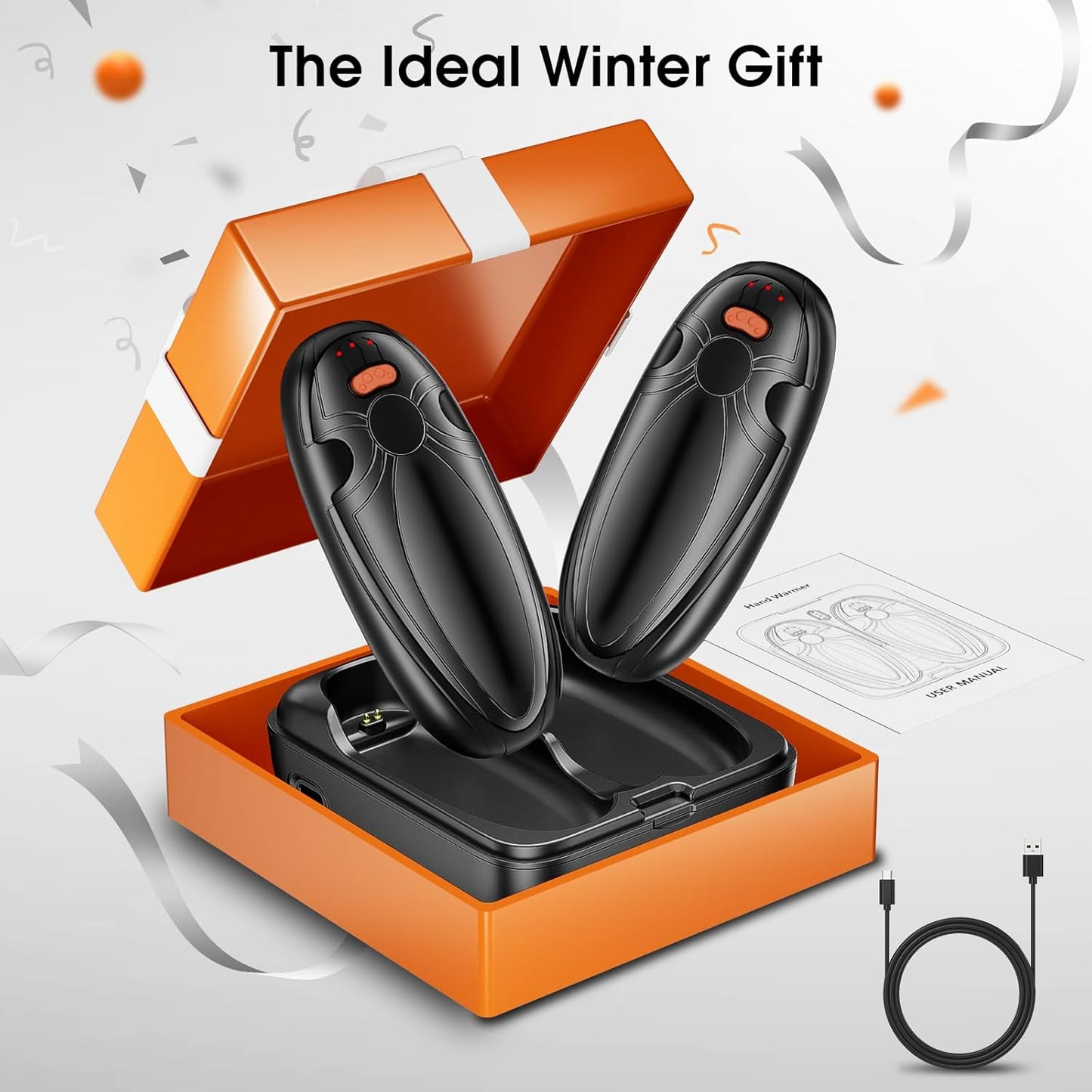 Calentadores de manos con IA recargables estuche de carga (USADO)