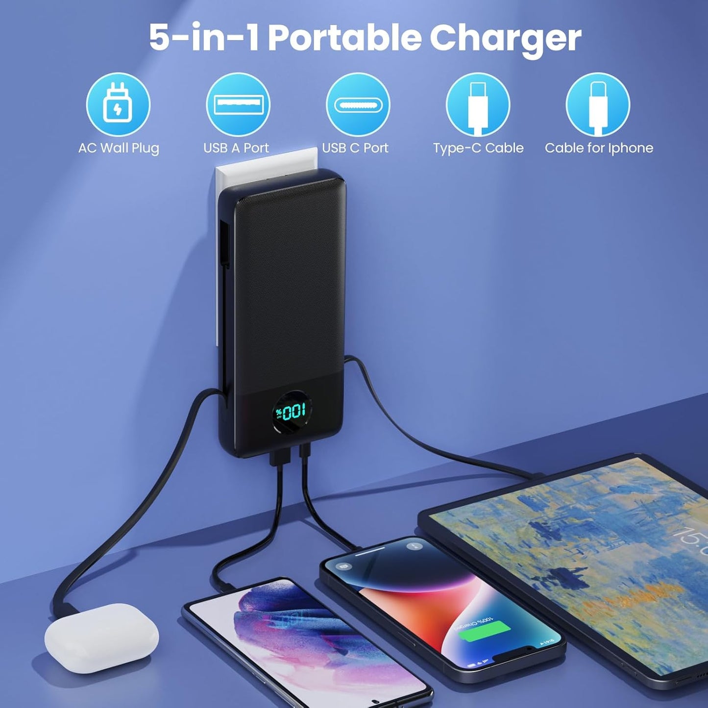 Cargador portátil de 33800 mAh HX200J6 (USADO)