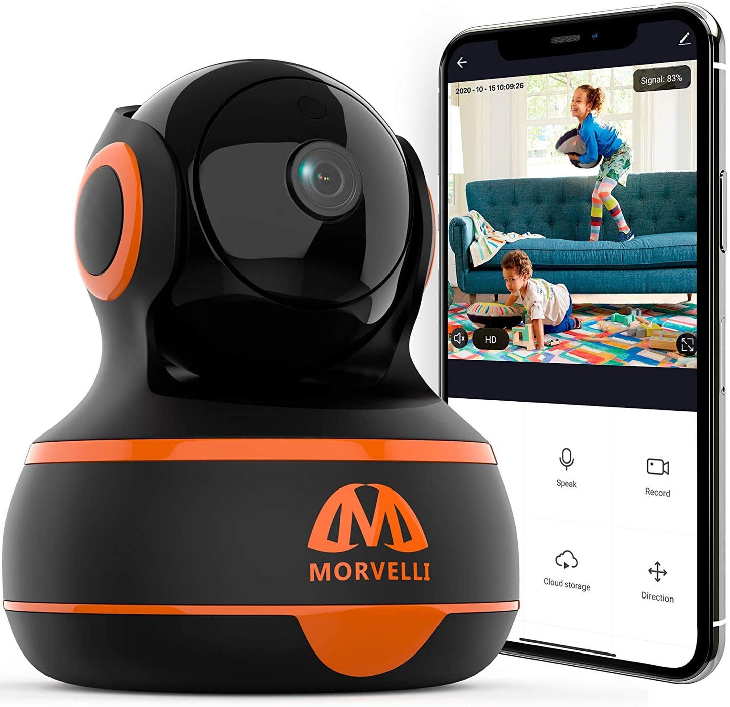 Morvelli FHD22 WiFi Cámara de Seguridad para el hogar 2.4 GHz.