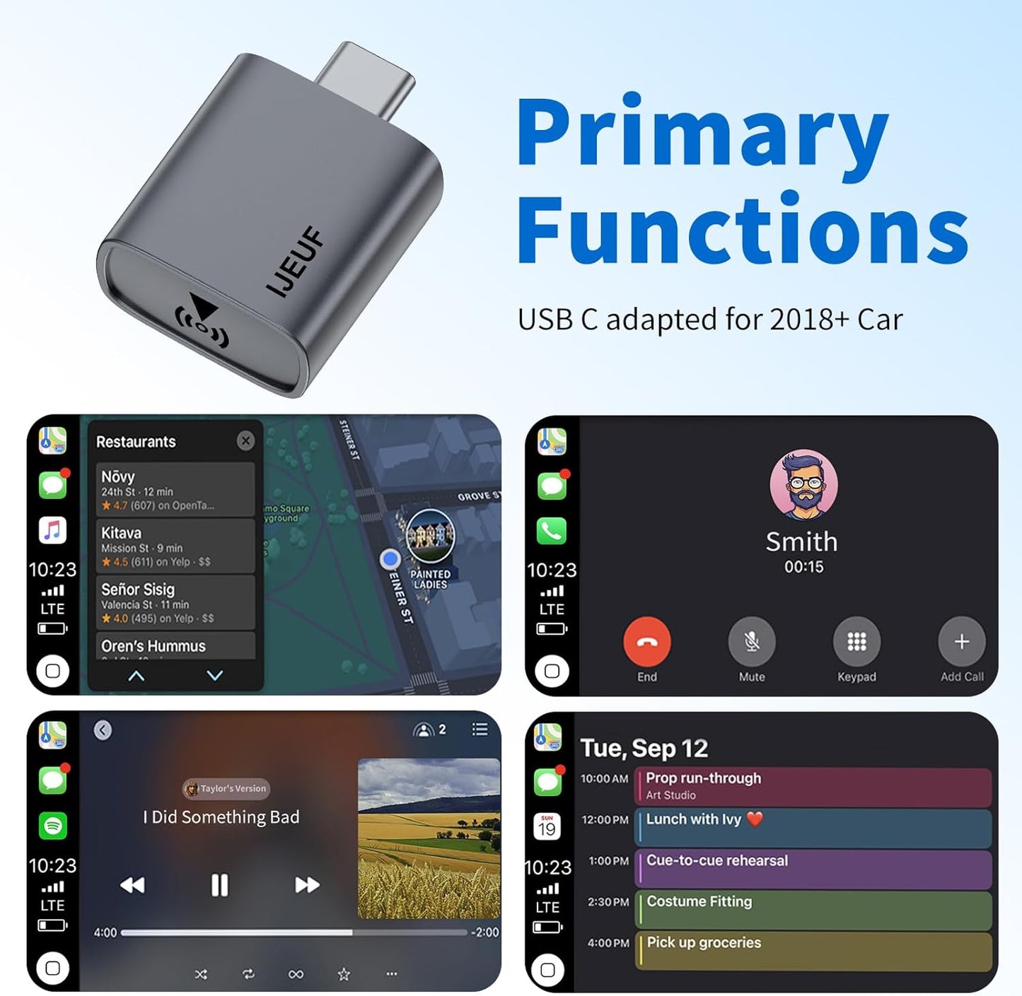 Adaptador inalámbrico CarPlay para Apple iPhone 2025.